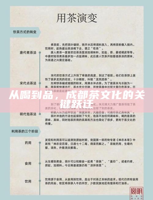 从喝到品，成都茶文化的关键跃迁